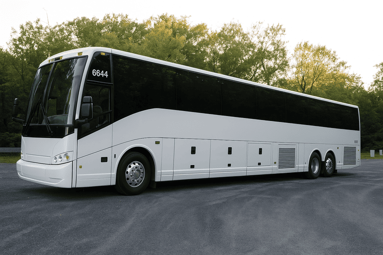 exterior of Charter Bus Rental Boca Raton coach bus